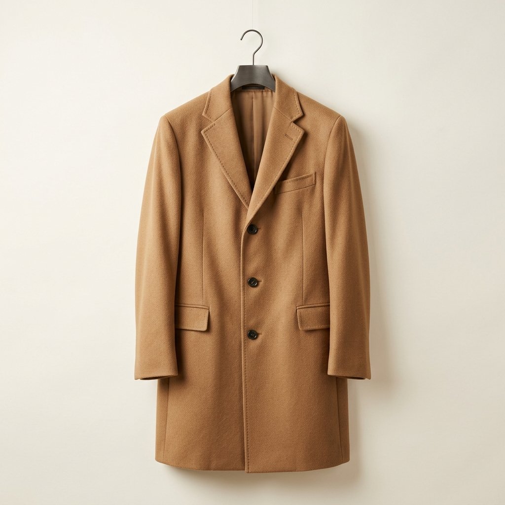 Camel wool overcoat
